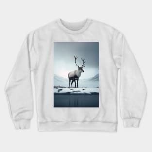 Scandi Winter Minimalist Reindeer Crewneck Sweatshirt